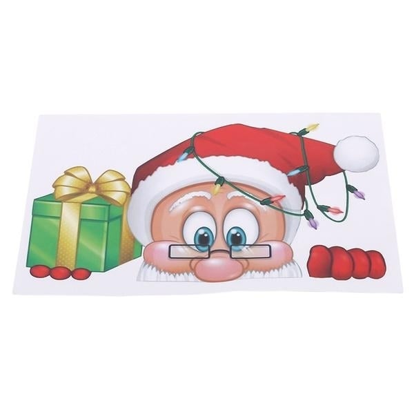 2-Pack: Santa Claus Elk Shop Hotel Christmas Window Double Sided Glass Sticker Image 6