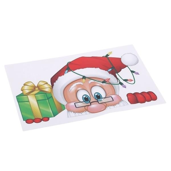 2-Pack: Santa Claus Elk Shop Hotel Christmas Window Double Sided Glass Sticker Image 7