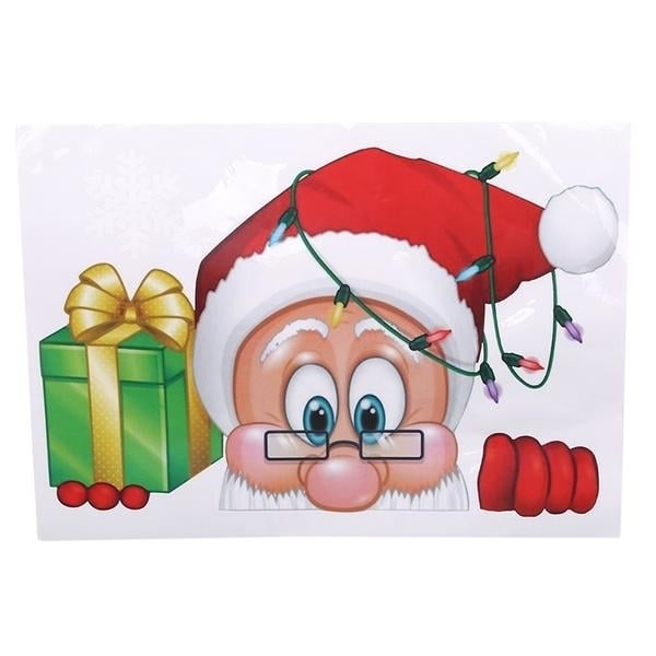 2-Pack: Santa Claus Elk Shop Hotel Christmas Window Double Sided Glass Sticker Image 8