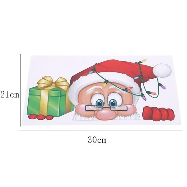 2-Pack: Santa Claus Elk Shop Hotel Christmas Window Double Sided Glass Sticker Image 11