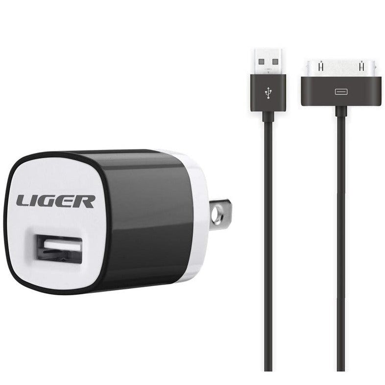 2-Pack: Liger Universal USB Wall Charger - With 30Pin Cable Image 1