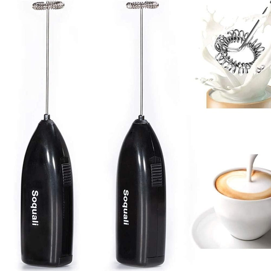 2-Pack: Milk Frother Handheld Battery Operated Image 1