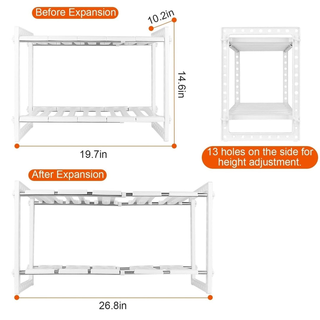 2-Tier Under Sink Organizer Retractable Space Saving Storage Image 11