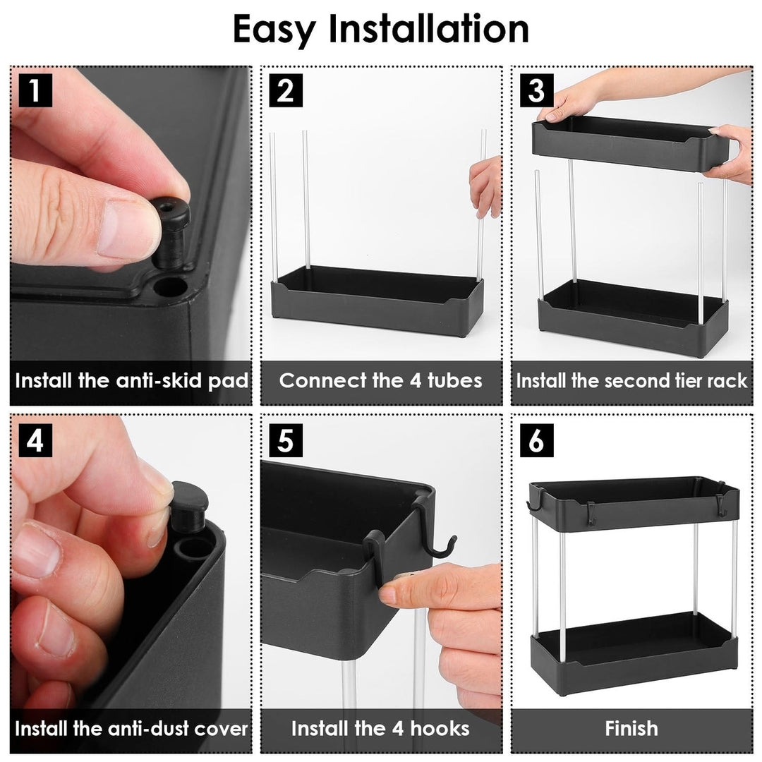 2-Tier Under Sink Shelf Organizer Image 7