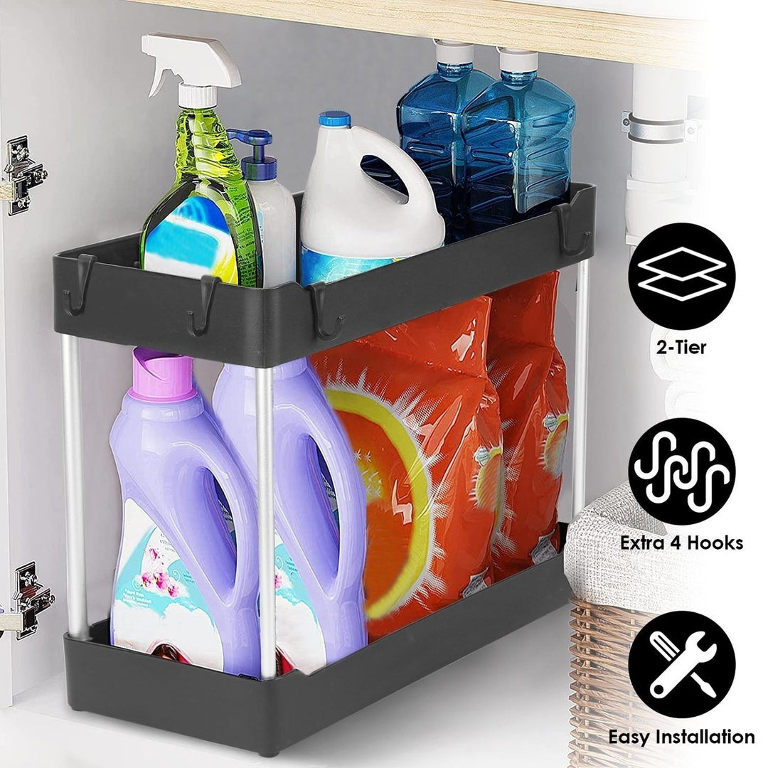 2-Tier Under Sink Shelf Organizer Image 8