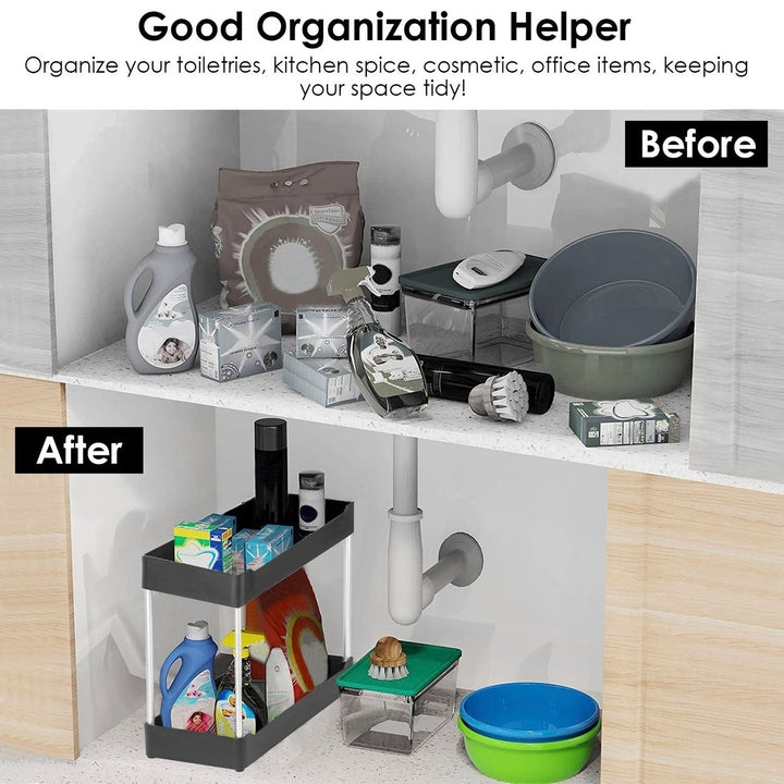 2-Tier Under Sink Shelf Organizer Image 12