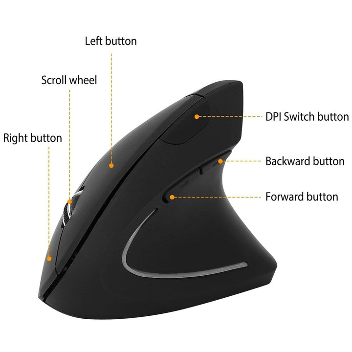 2.4G Wireless Vertical Mouse Ergonomic Optical Mice Image 8