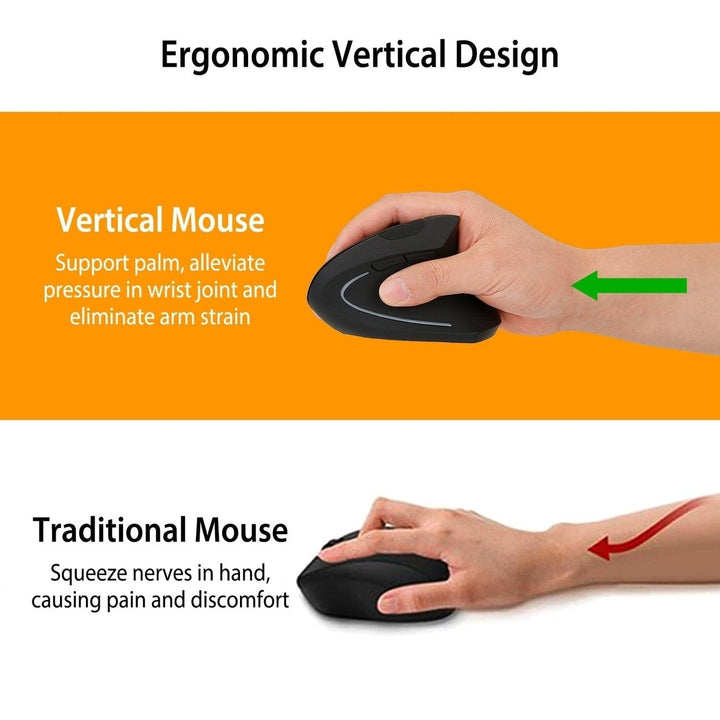 2.4G Wireless Vertical Mouse Ergonomic Optical Mice Image 12