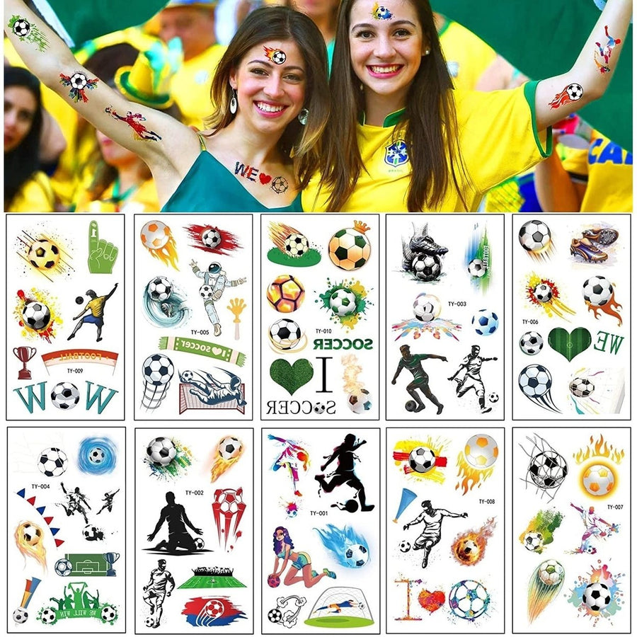 20 Sheet 2022 Football World Cup Football Sports Face Sticker Image 1