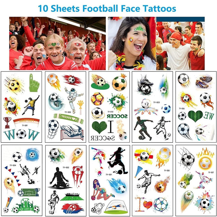 20 Sheet 2022 Football World Cup Football Sports Face Sticker Image 4