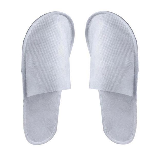 20-Pairs: Spa Hotel Guest Soft Slippers Closed Toe Disposable Travel Slipper Image 2