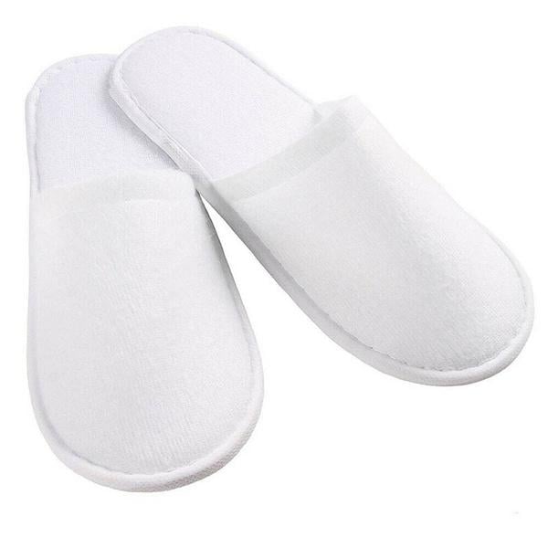 20-Pairs: Spa Hotel Guest Soft Slippers Closed Toe Disposable Travel Slipper Image 3