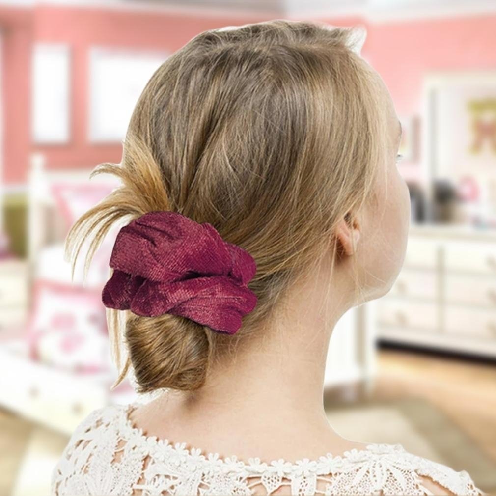 20-Pack: Premium Velvet Elastic Hair Scrunchies Image 1