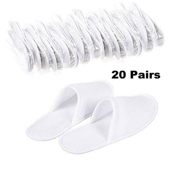 20-Pairs: Spa Hotel Guest Soft Slippers Closed Toe Disposable Travel Slipper Image 6