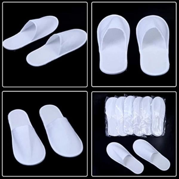 20-Pairs: Spa Hotel Guest Soft Slippers Closed Toe Disposable Travel Slipper Image 12