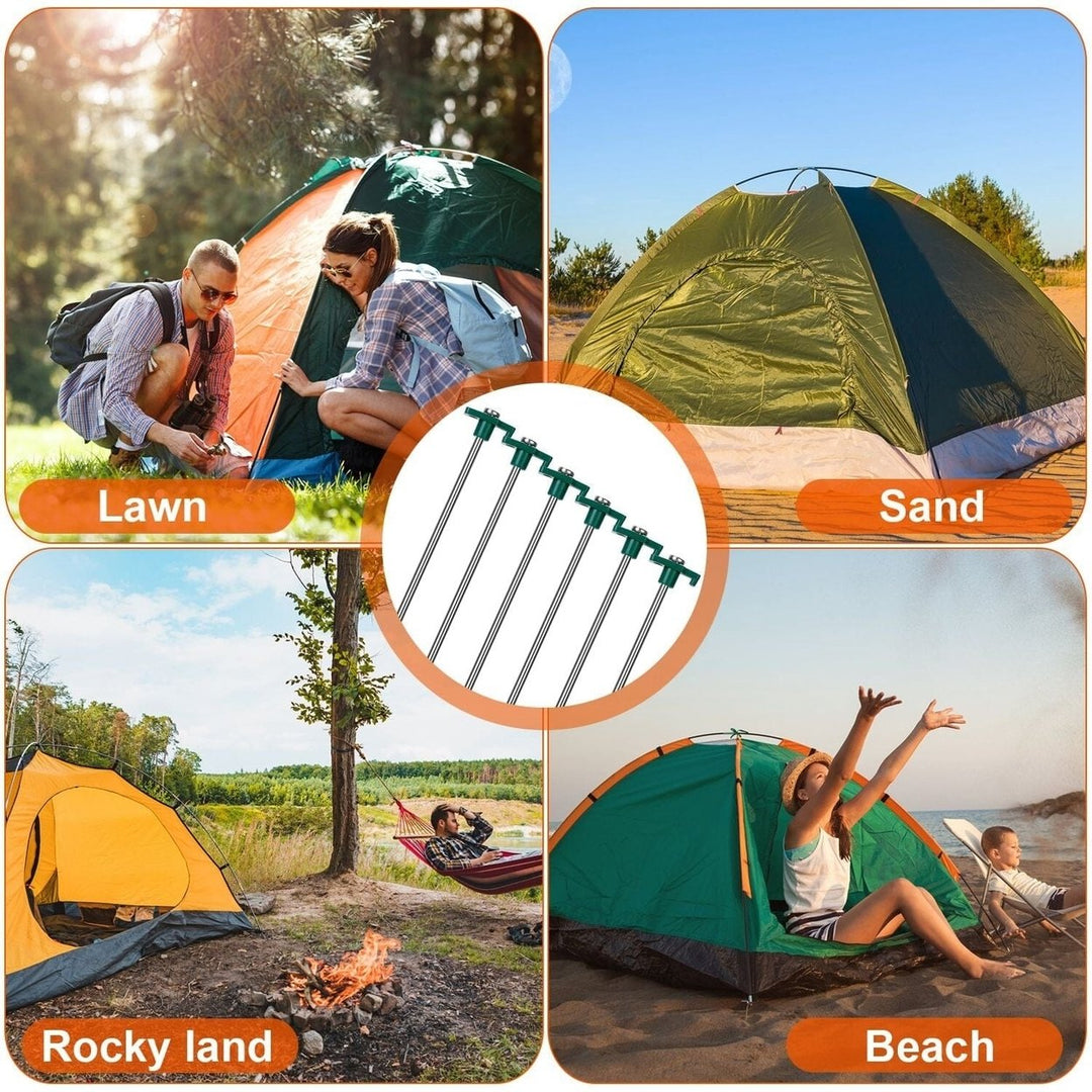 20-Piece: 9.8-Inch Tent Pegs Ropes Set Image 11