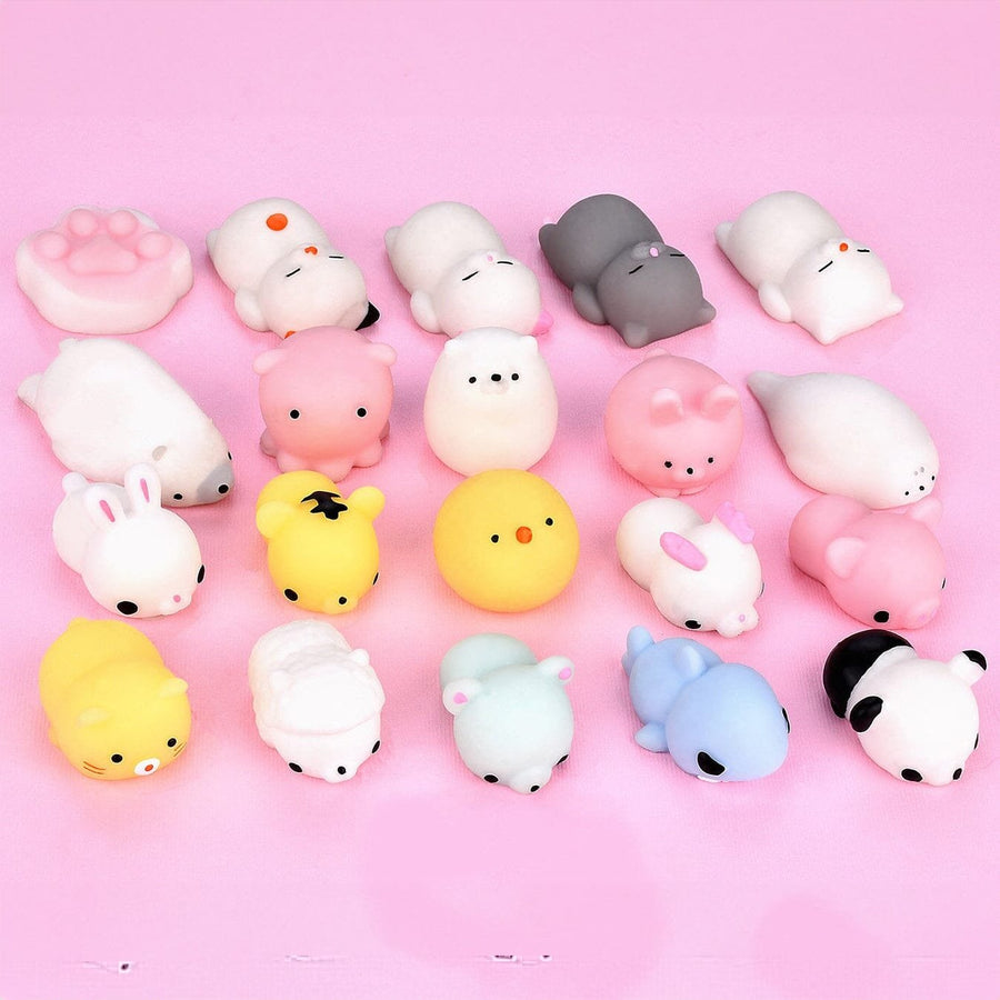 20-Pieces: Cute Animal Kawaii Stress and Anxiety Relief Squishy Toys Image 1