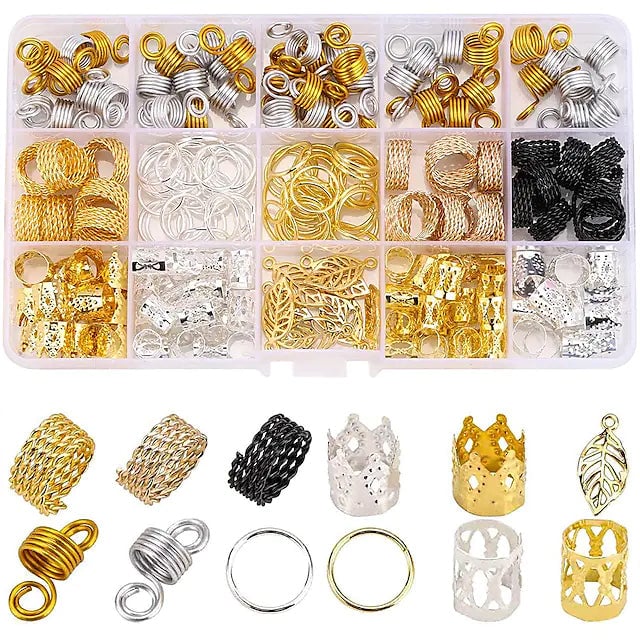 200-Pieces: Loc Hair Jewelry for Women Braids and Dreadlocks Image 1