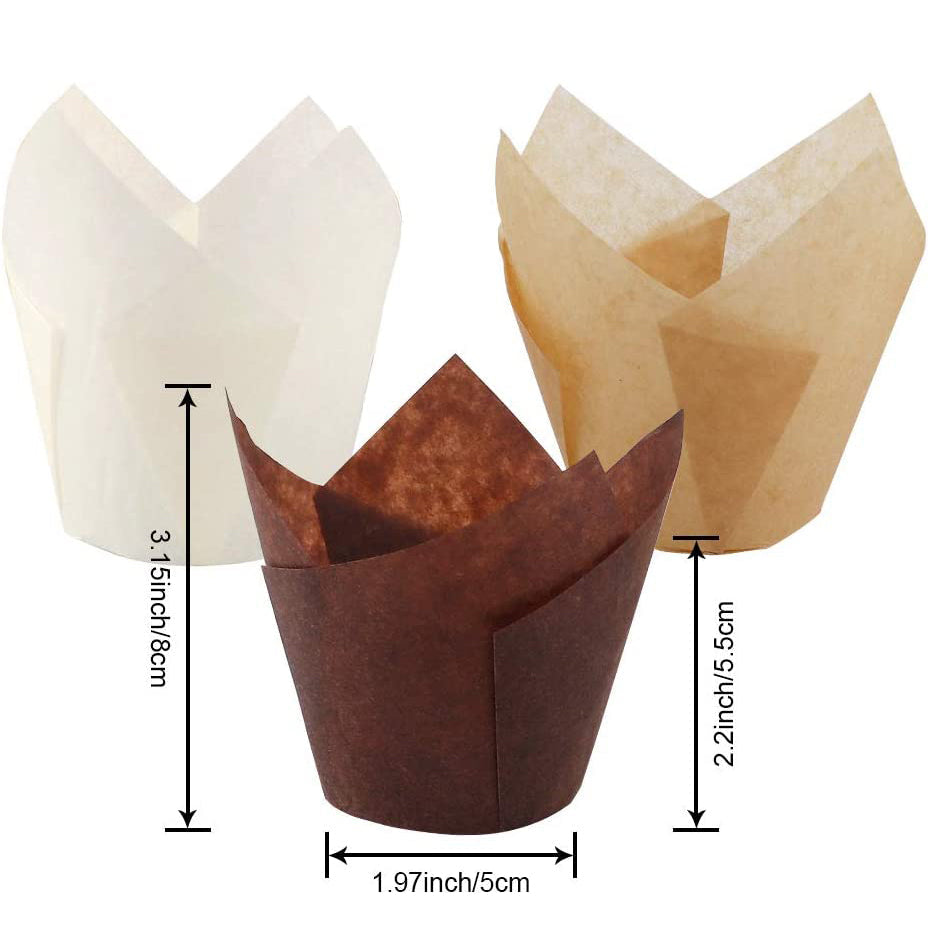 200-Piece:Tulip Cupcake Baking Cups Image 4