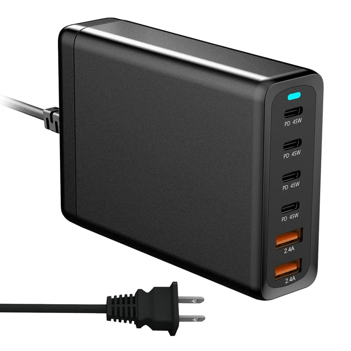 200W Fast Wall Charger with 6 Charging Ports Desktop USB Charging Station Image 3