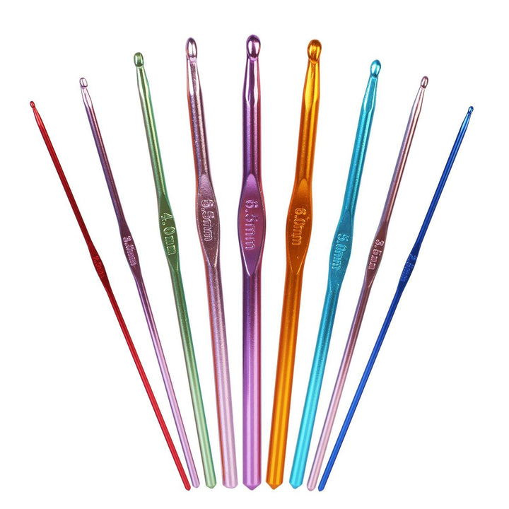 22-Piece: Aluminum Multi-Color Crochet Hook Needles Image 4