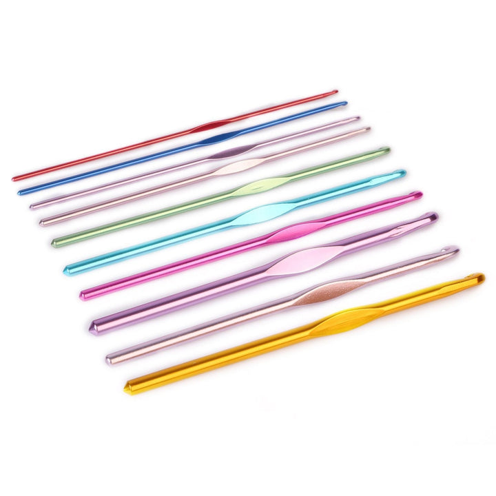 22-Piece: Aluminum Multi-Color Crochet Hook Needles Image 7