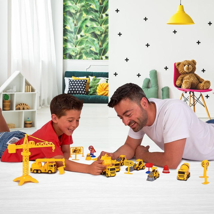 22-Piece: Construction Trucks Toy Set Toys for Kids Image 3