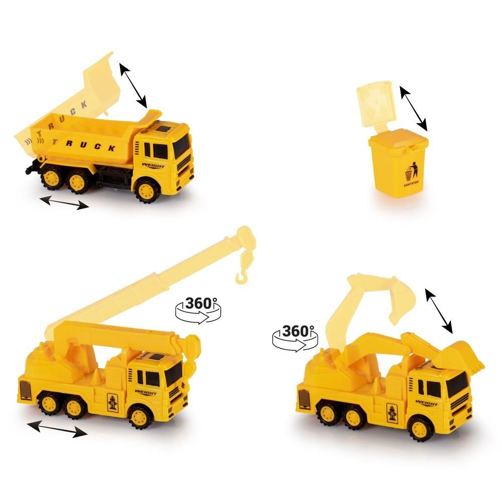 22-Piece: Construction Trucks Toy Set Toys for Kids Image 4