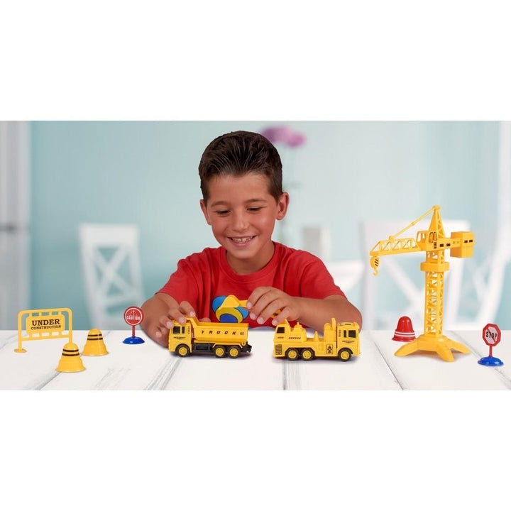 22-Piece: Construction Trucks Toy Set Toys for Kids Image 8