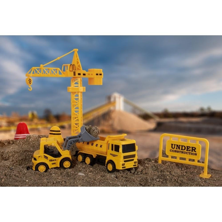 22-Piece: Construction Trucks Toy Set Toys for Kids Image 11