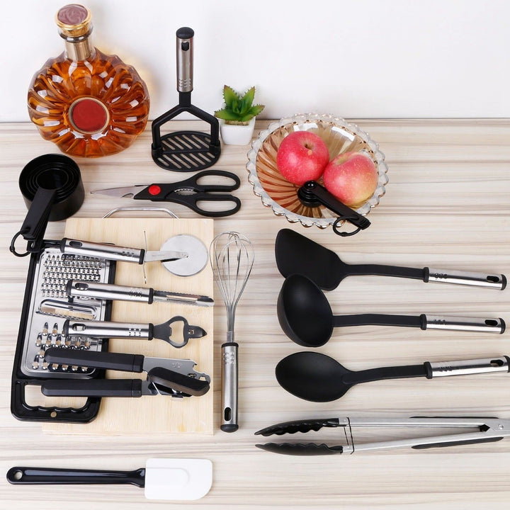 23-Piece Set: Kitchen Utensil Set Stainless Steel Nylon Image 1