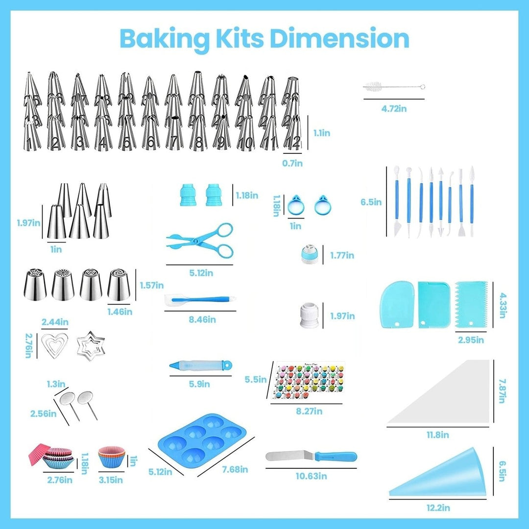 236-Pieces: Cake Decorating Kit Baking Tool with Piping Tips Couplers Image 3