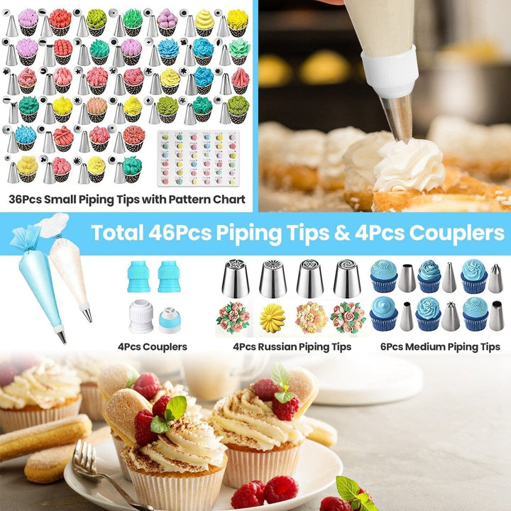 236-Pieces: Cake Decorating Kit Baking Tool with Piping Tips Couplers Image 4