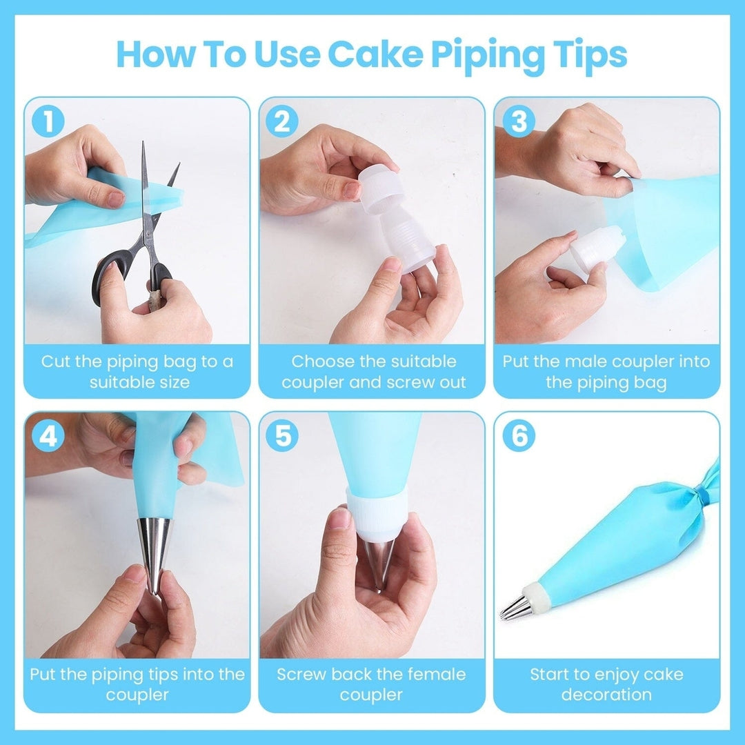 236-Pieces: Cake Decorating Kit Baking Tool with Piping Tips Couplers Image 7