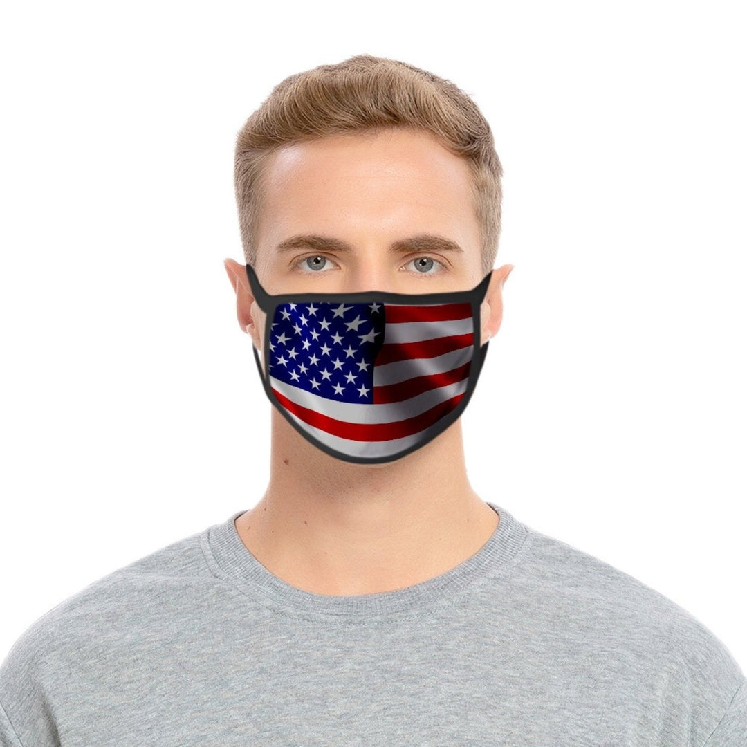 2-Pack: USA American Flag Reusable Washable Mask Image 4