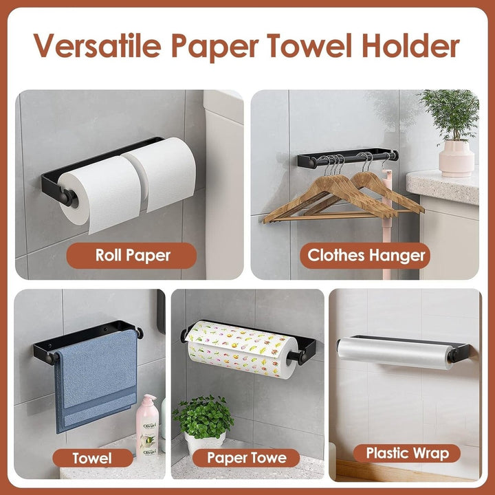 2-Pack: Wall Mounted Paper Towel Holder Under Cabinet Image 7