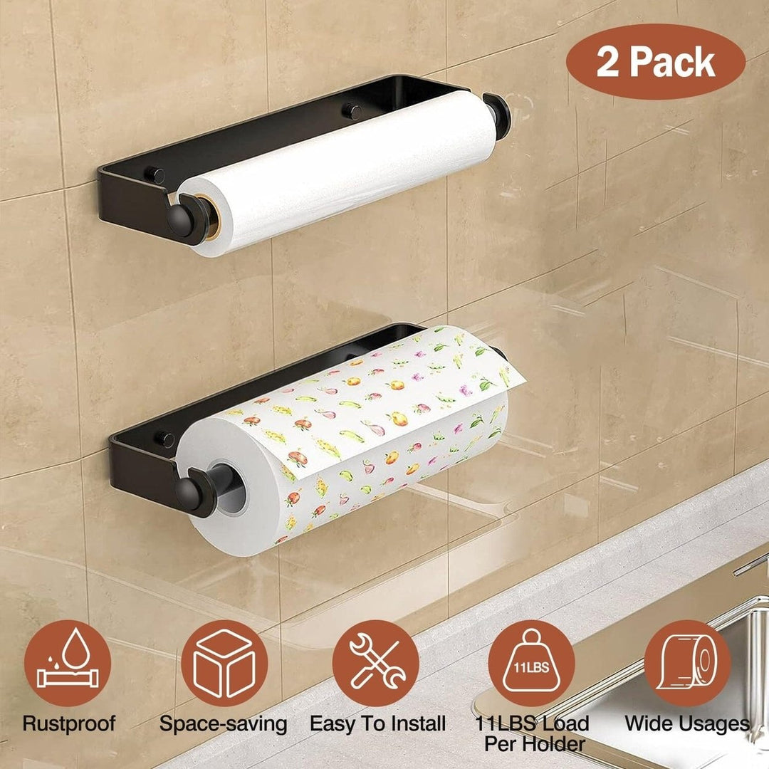 2-Pack: Wall Mounted Paper Towel Holder Under Cabinet Image 10