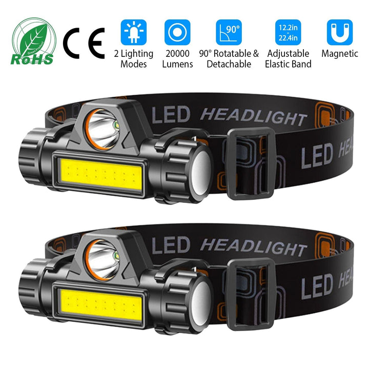 2-Pack: Waterproof Rechargeable Headlamp Image 4