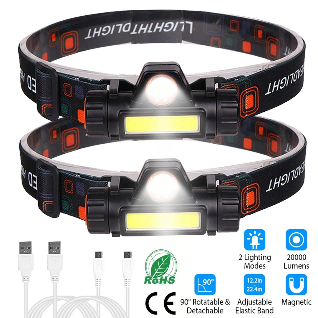 2-Pack: Waterproof Rechargeable Headlamp Image 6