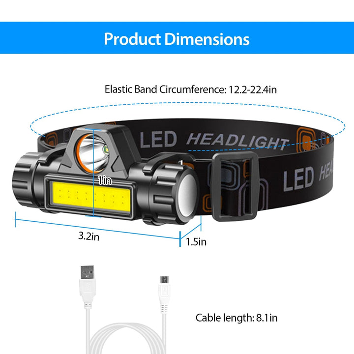 2-Pack: Waterproof Rechargeable Headlamp Image 7