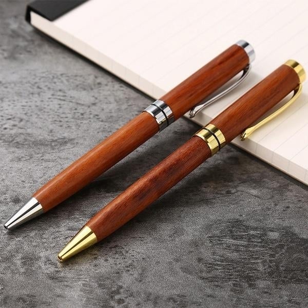 2-Pack: Wooden Twist Ballpoint Pen Image 1