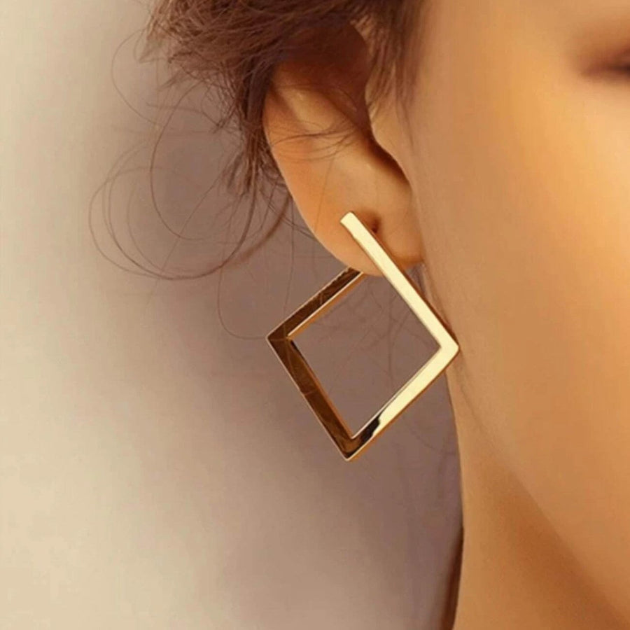 2-Pairs: Minimalist Geometric Drop Earrings Image 1