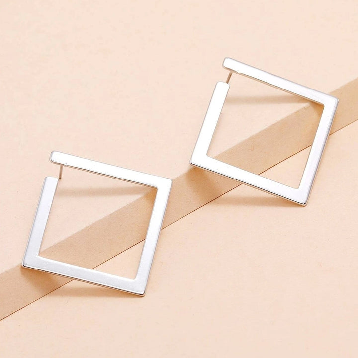 2-Pairs: Minimalist Geometric Drop Earrings Image 4