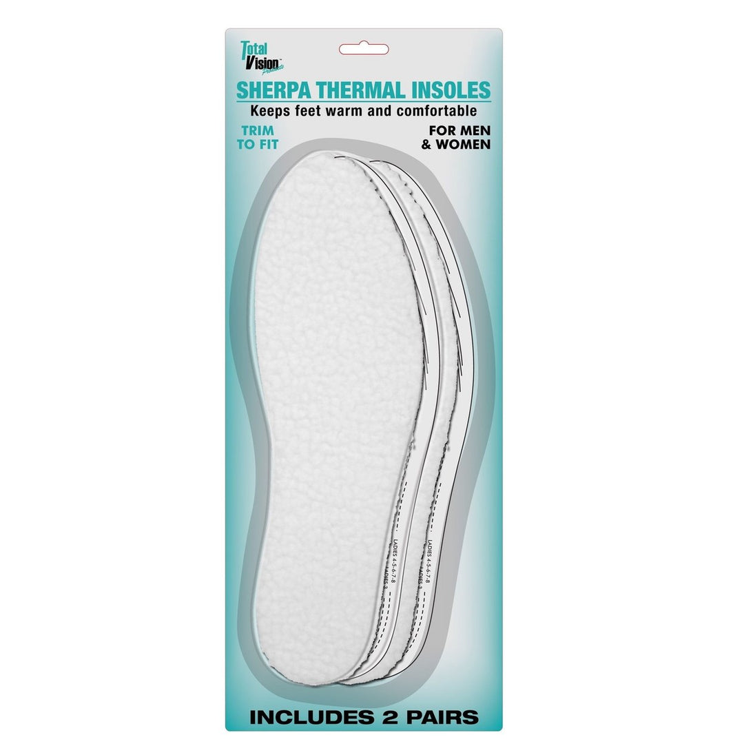 2-Pairs: Unisex Sherpa Thermal Insoles Image 2