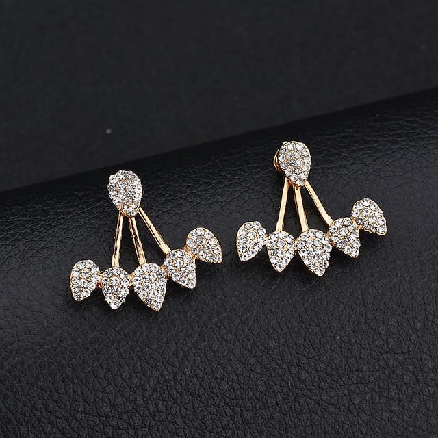 2-Pairs: Womens Small Diamond Earrings Image 2