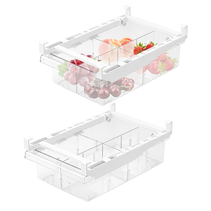 2-Piece: Refrigerator Egg Drawer 36 Egg Capacity Snap On Hanging Storage Tray Image 1