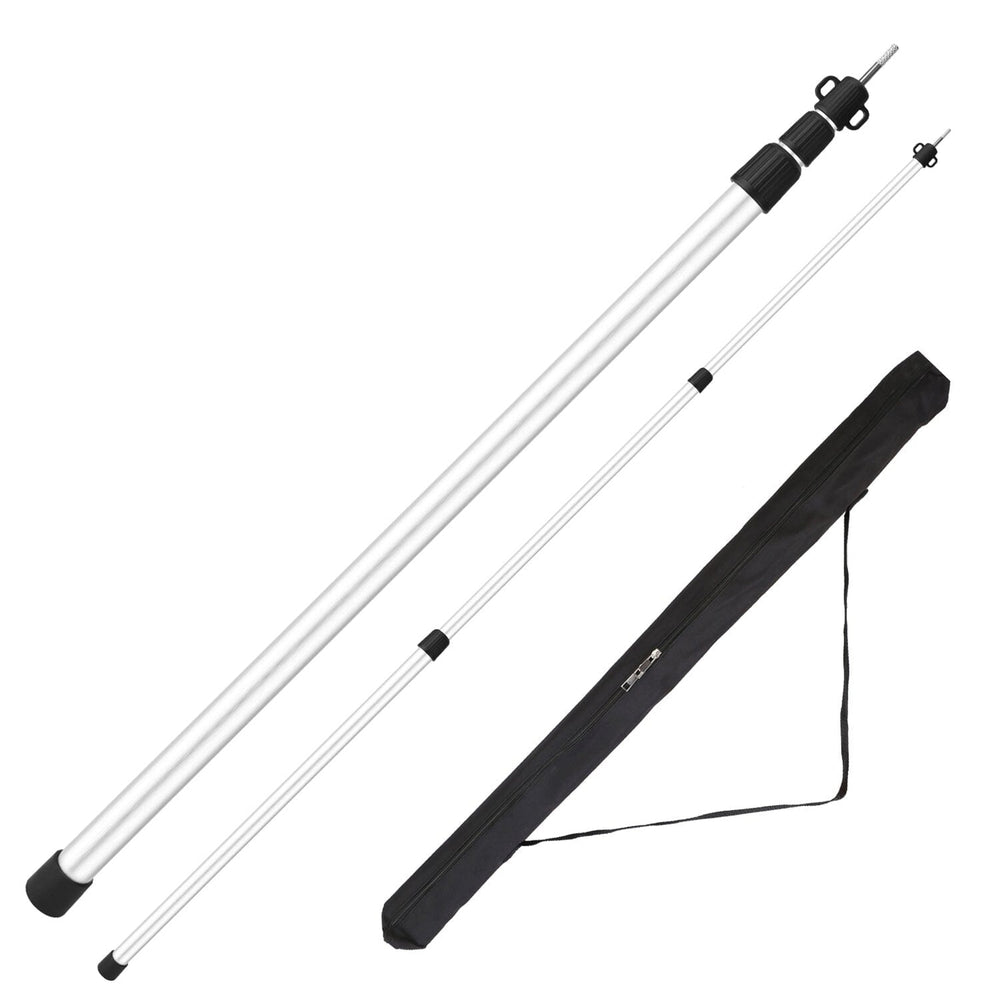 2-Piece: Telescoping Tarp Poles Portable Aluminum Awning Poles Image 2