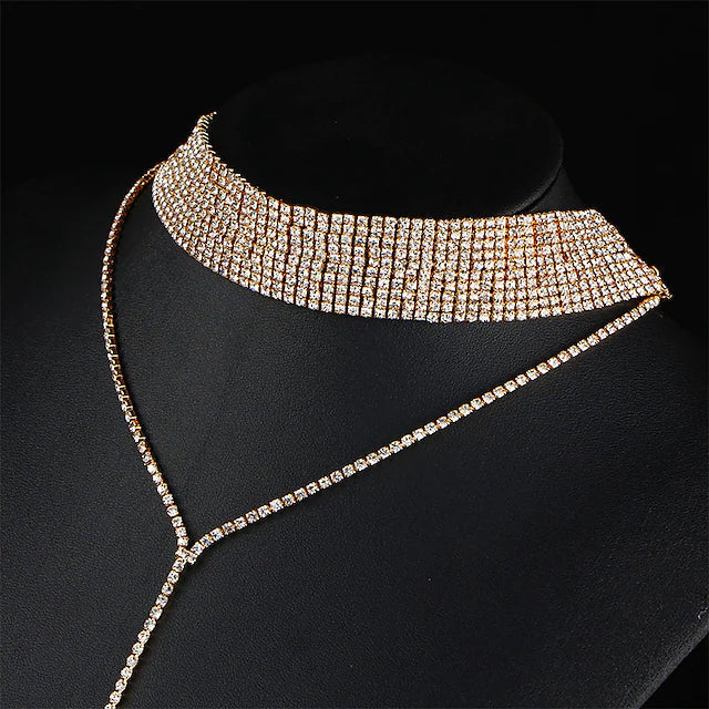 2-Piece: Womens Synthetic Diamond Y Necklace Image 2