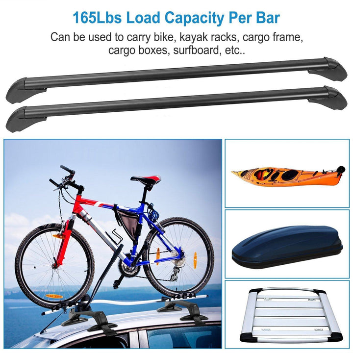 2-Piece: Universal 110CM/43-Inch Car Roof Rack Cross Bar Image 7