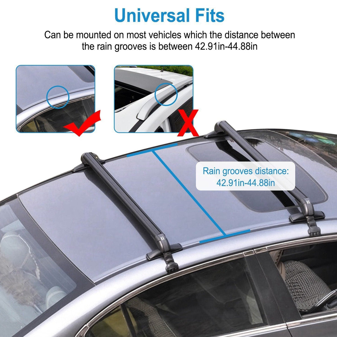 2-Piece: Universal 110CM/43-Inch Car Roof Rack Cross Bar Image 8